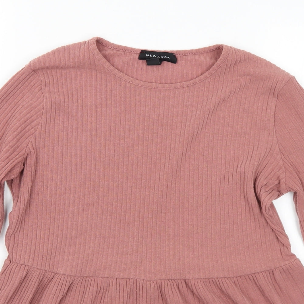 Womens UK Size 10 New Look Pink Tunic Jumper