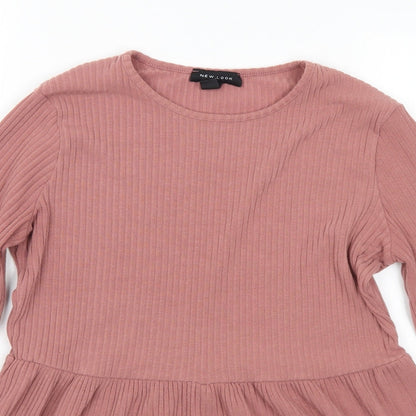 Womens UK Size 10 New Look Pink Tunic Jumper