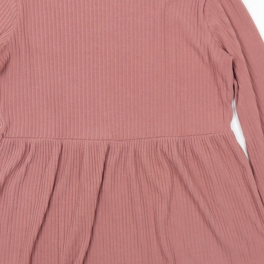 Womens UK Size 10 New Look Pink Tunic Jumper
