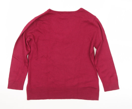 Womens UK Size XL Dickins & Jones Pink Pullover Jumper