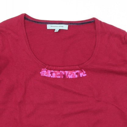 Womens UK Size XL Dickins & Jones Pink Pullover Jumper