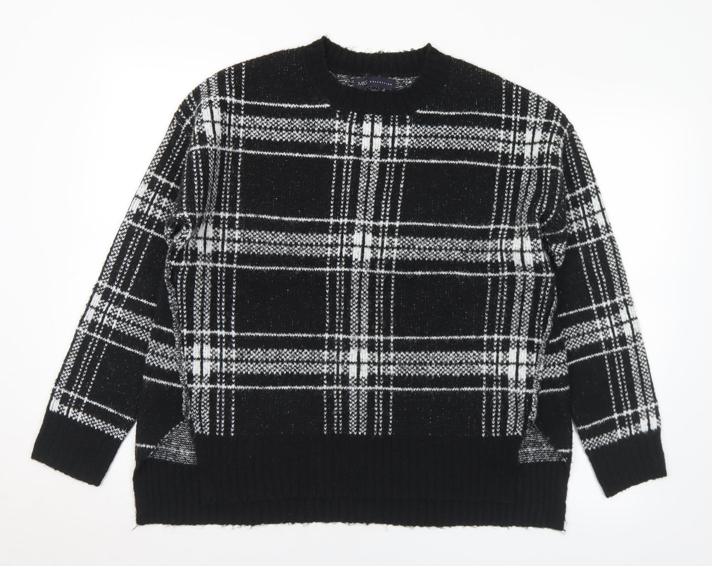 Womens UK Size M Marks and Spencer Black Pullover Jumper