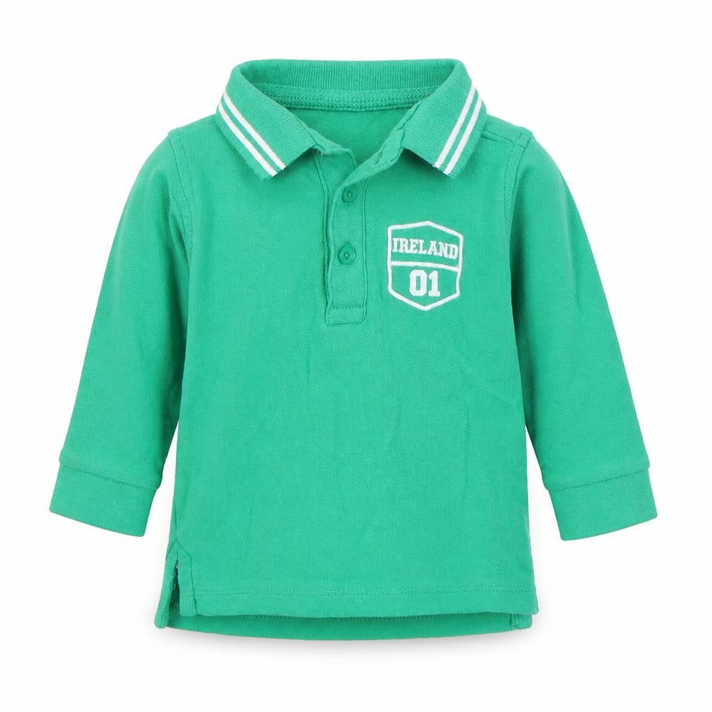 Dunnes Boys Green  100% Cotton Basic Polo Size 3-6 Months Collared Pullover - Ireland
