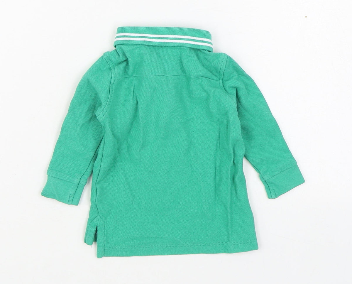 Dunnes Boys Green  100% Cotton Basic Polo Size 3-6 Months Collared Pullover - Ireland