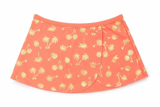 George Girls Orange Geometric Polyester A-Line Skirt Size 10-11 Years  Regular  - Swim skirt