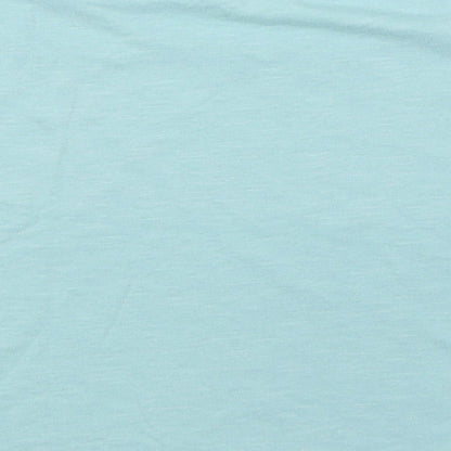 George Girls Blue  Cotton Basic T-Shirt Size 9-10 Years Round Neck Pullover