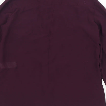 Womens UK Size 8 New Look Purple Basic Button-Up