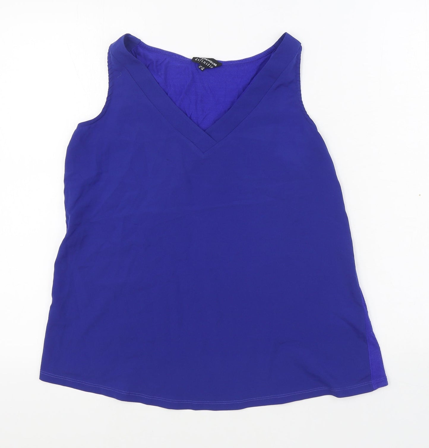Womens UK Size 12 Warehouse Blue Basic Tank