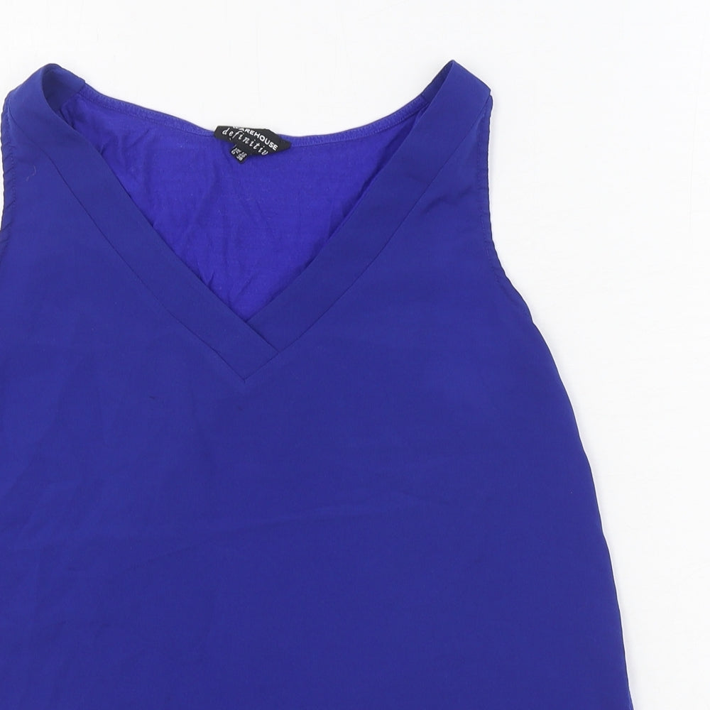 Womens UK Size 12 Warehouse Blue Basic Tank