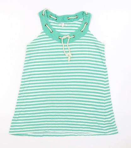 Womens UK Size S Brave Soul Green Basic Tank