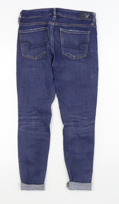Womens UK Size 8 American Eagle Outfitters Regular Fit Jegging Blue Jeans
