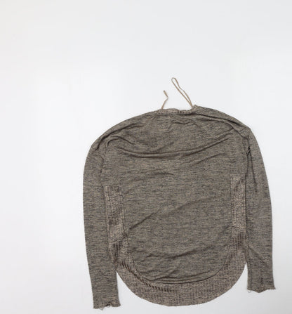 Womens UK Size S Zara Brown Basic Blouse