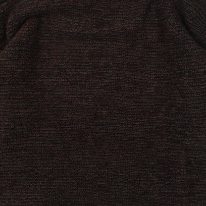 Peter Werth Womens Brown Round Neck  Acrylic Pullover Jumper Size 4