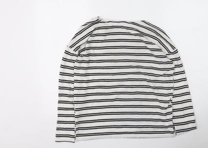 Womens UK Size 8 peacoks White Pullover Jumper