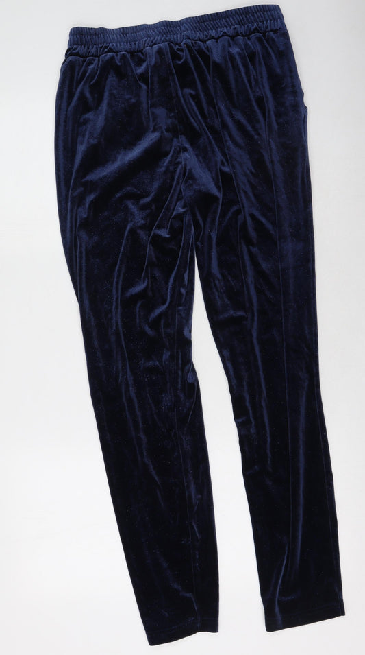 b.young Womens Blue  Polyester Jogger Trousers Size M L34 in Regular