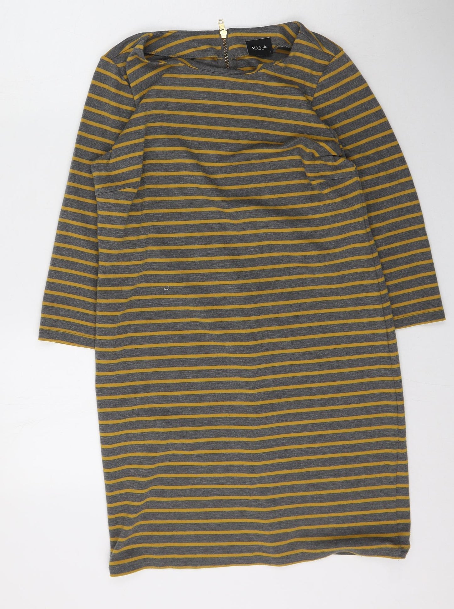 Womens UK Size M Villa Yellow Pullover Jumper