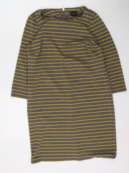 Womens UK Size M Villa Yellow Pullover Jumper