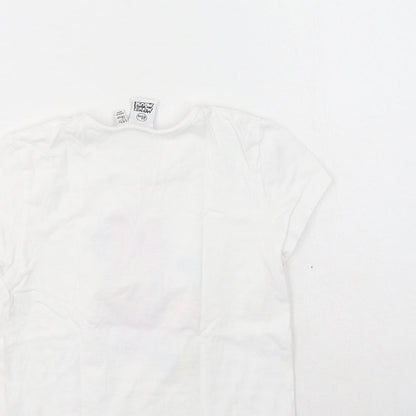 Primark Girls White  Polyester Basic Casual Size 5-6 Years Round Neck  - Minnie Mouse