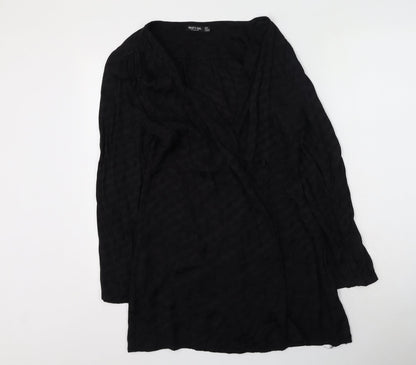 Nasty Gal Womens Black  Viscose Wrap Dress  Size 12  V-Neck