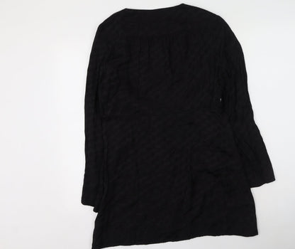 Nasty Gal Womens Black  Viscose Wrap Dress  Size 12  V-Neck