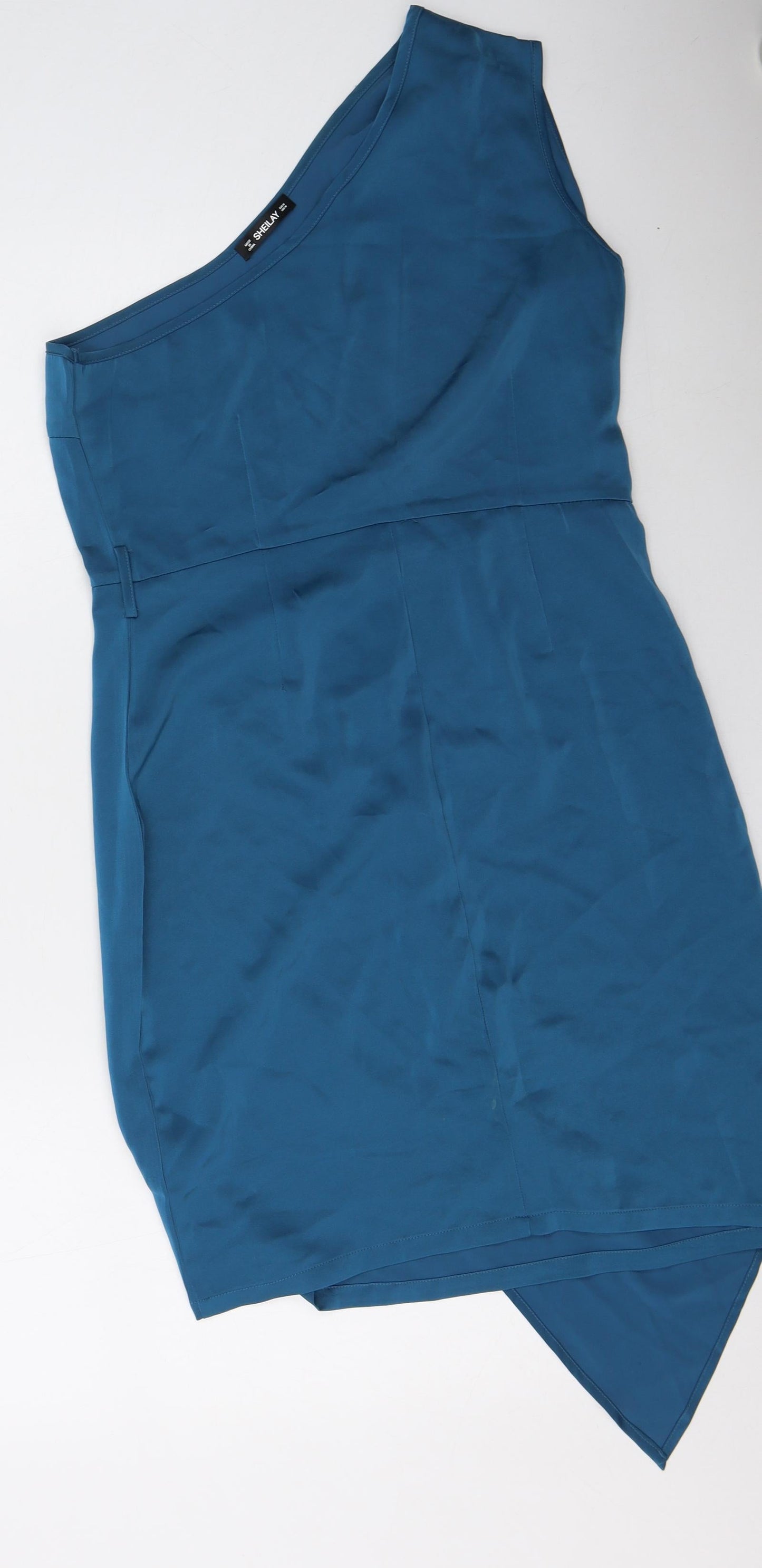 sheilay Womens Blue  Polyester Bodycon  Size M  Square Neck