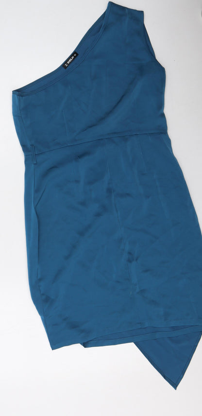 sheilay Womens Blue  Polyester Bodycon  Size M  Square Neck