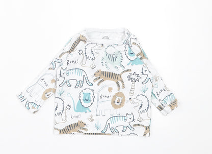 NEXT Baby Multicoloured Geometric Cotton Basic Casual Size 0-3 Months Crew Neck Button