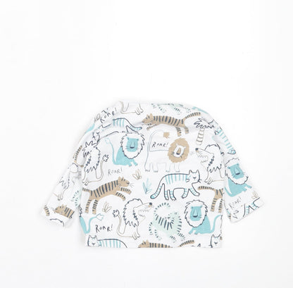 NEXT Baby Multicoloured Geometric Cotton Basic Casual Size 0-3 Months Crew Neck Button