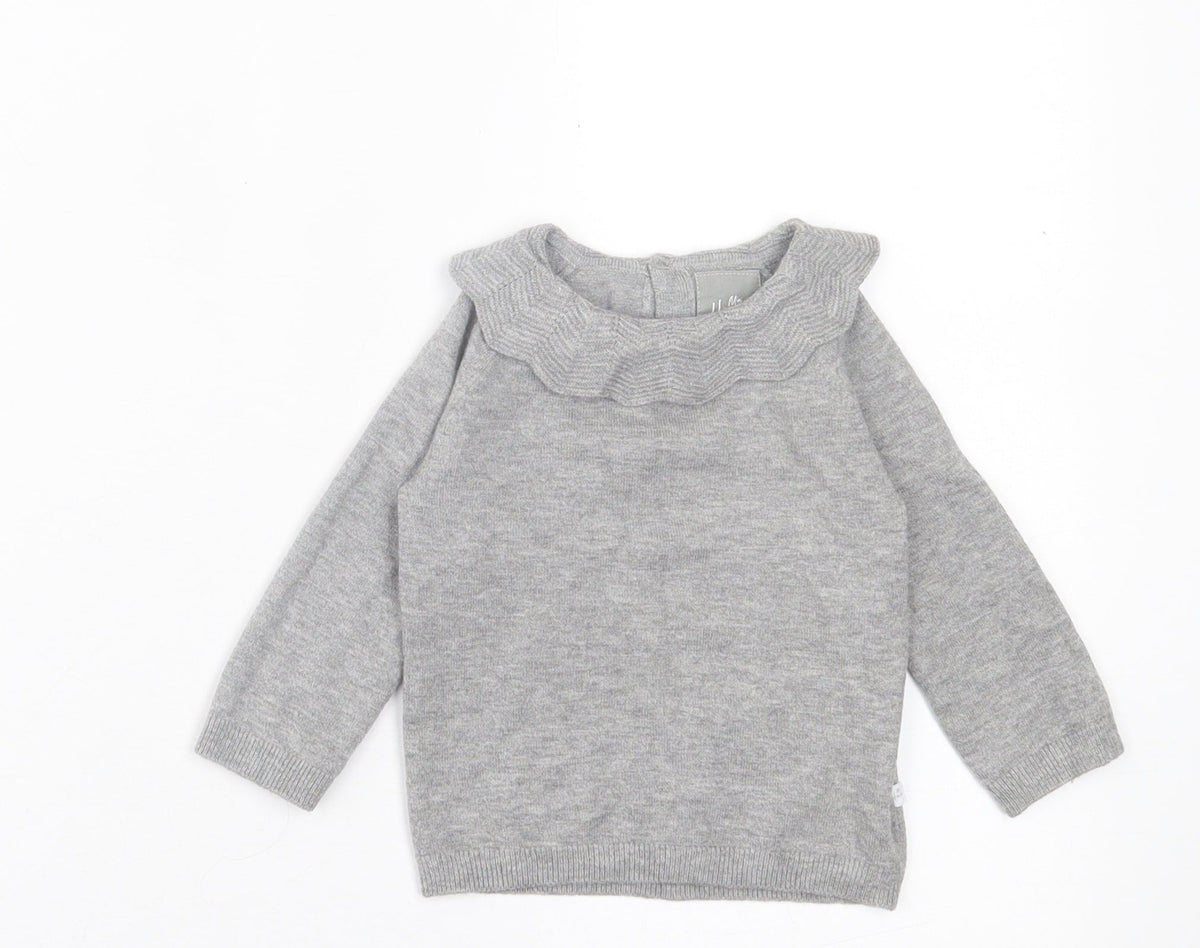 F&F Girls Grey  Viscose Basic Casual Size 3-6 Months Collared Button