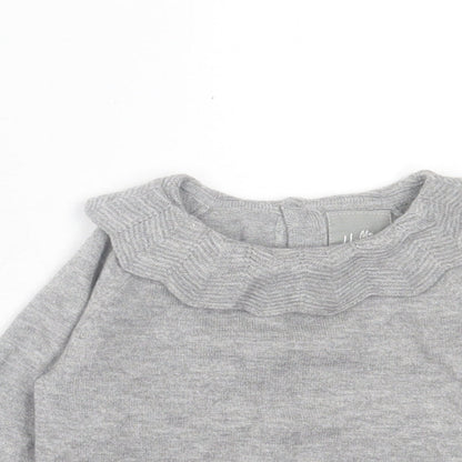 F&F Girls Grey  Viscose Basic Casual Size 3-6 Months Collared Button