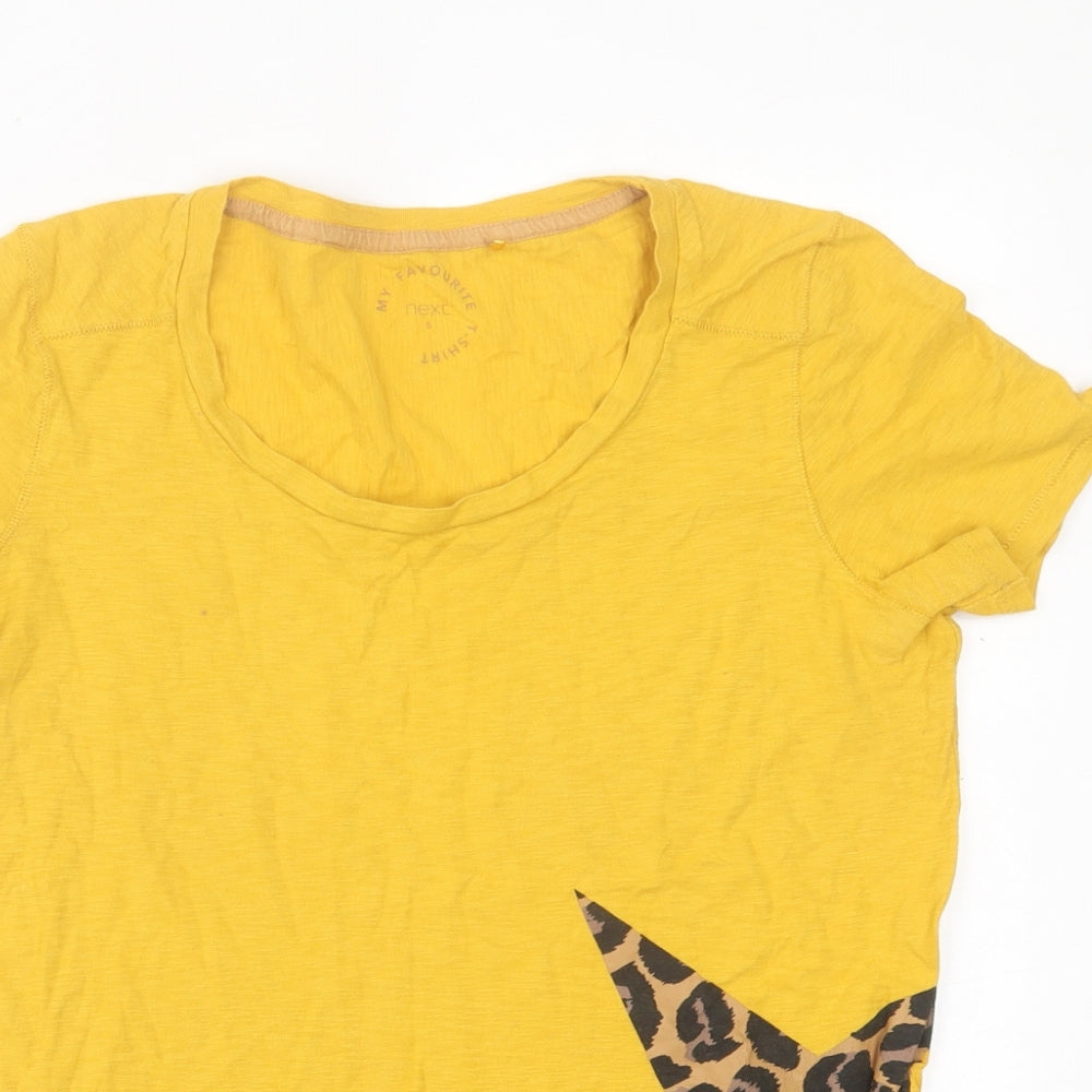 Womens UK Size 6 NEXT Yellow Basic T-Shirt