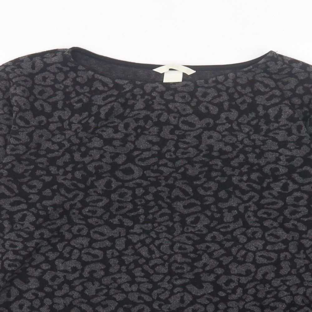 Womens UK Size XS H&M Grey Basic T-Shirt