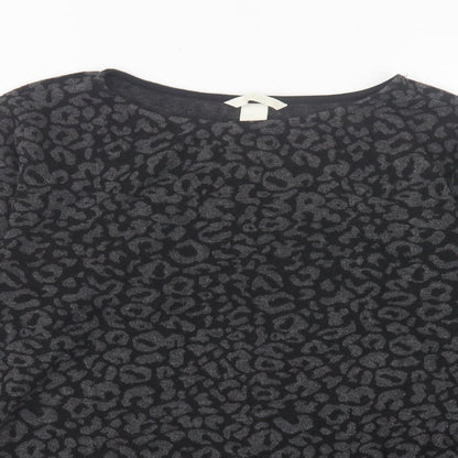 Womens UK Size XS H&M Grey Basic T-Shirt