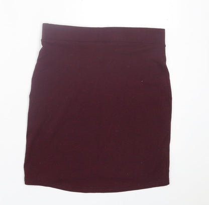 H&M Womens Purple  Polyester A-Line Skirt Size XS