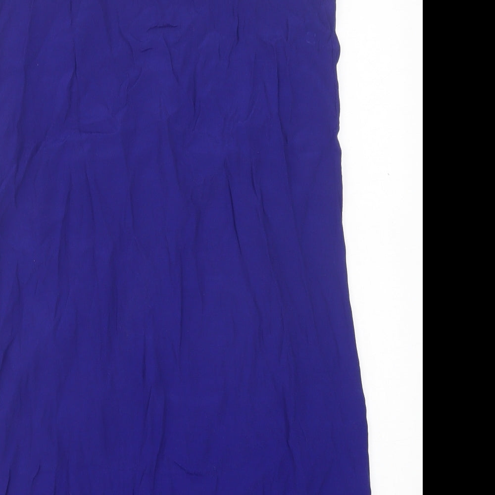 Papaya Womens Blue  Viscose A-Line  Size 12  V-Neck Pullover