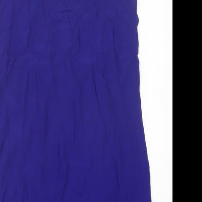 Papaya Womens Blue  Viscose A-Line  Size 12  V-Neck Pullover