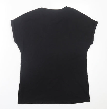 Papaya Womens Black  Cotton Basic T-Shirt Size S Crew Neck - Team Bride