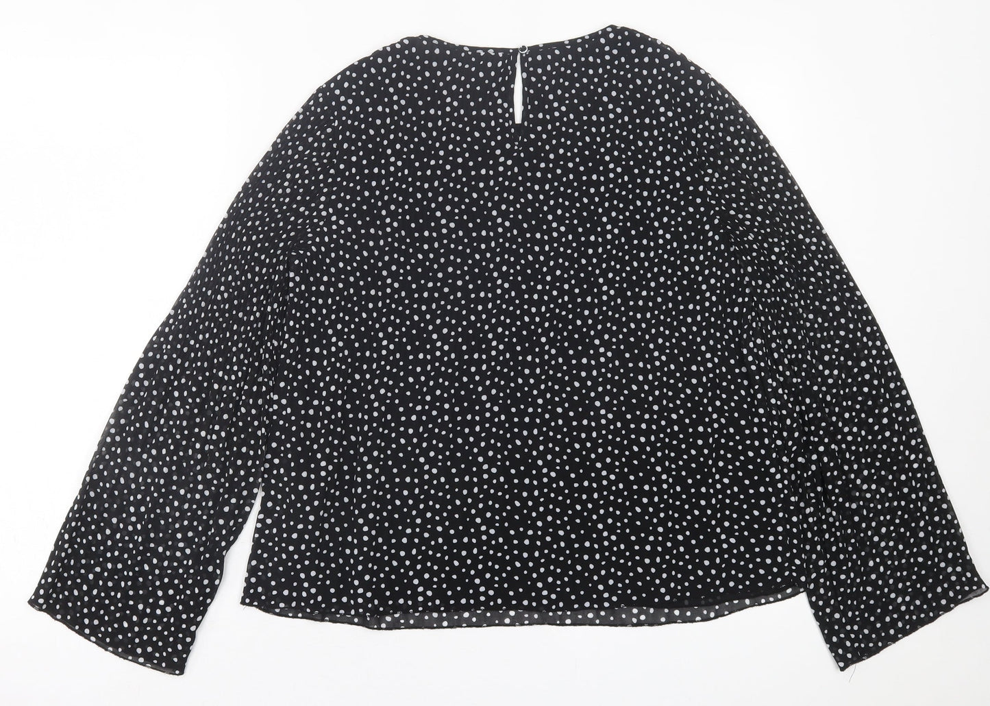Womens UK Size S Stradivarius Black Basic Blouse