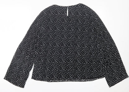 Womens UK Size S Stradivarius Black Basic Blouse