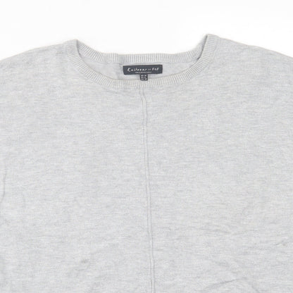 F&F Womens Grey  Viscose Basic T-Shirt Size 10 Crew Neck