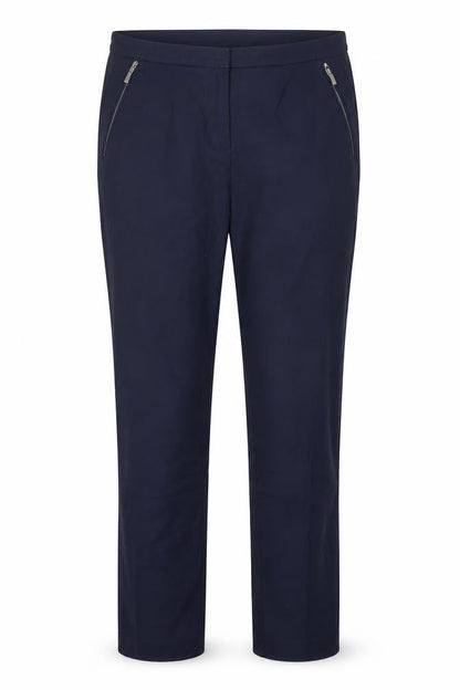 f7f Womens Blue  Polyester Trousers  Size 12 L25 in Regular Hook & Eye