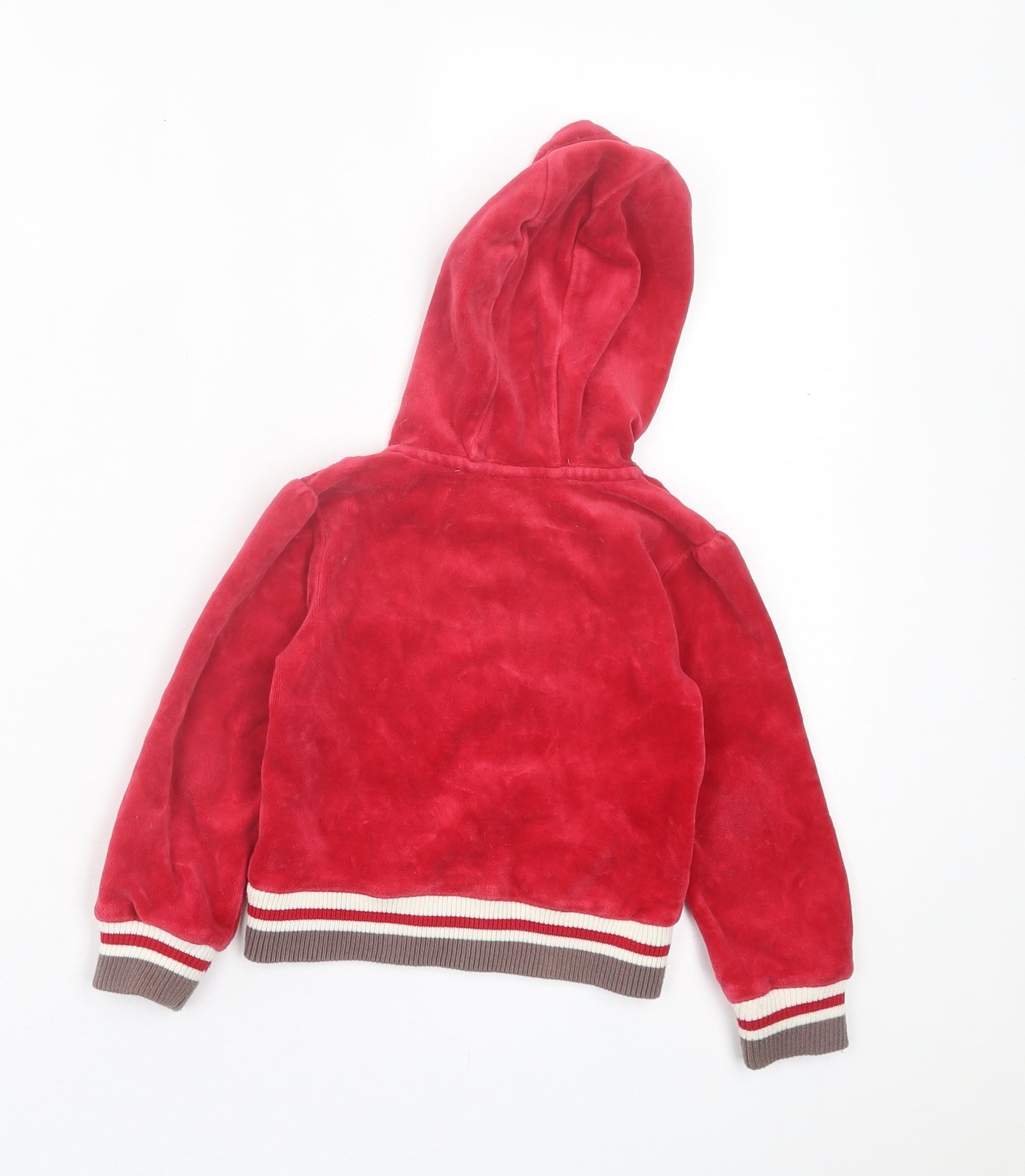 adams girl Girls Red  Polyester Full Zip Hoodie Size 2 Years  Zip
