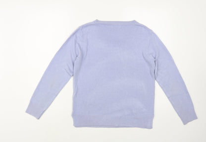 Womens UK Size 12 Marks and Spencer Blue Pullover Jumper