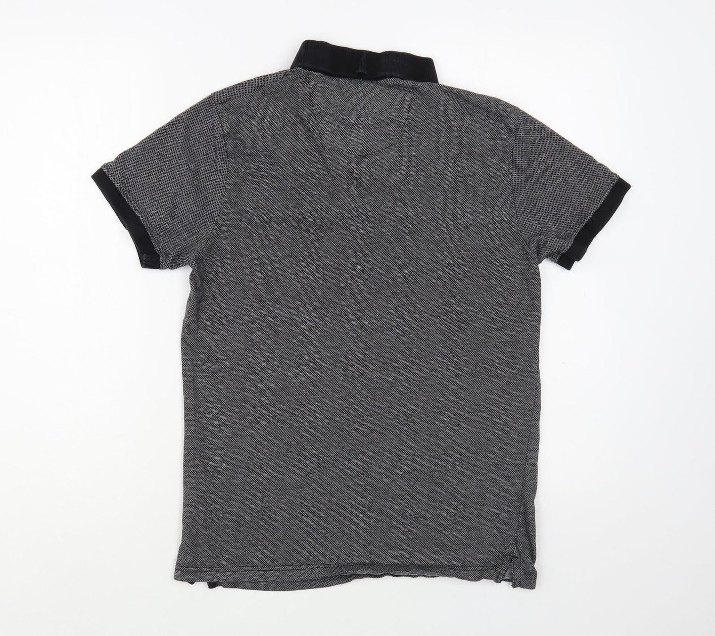 Peter Werth Mens Grey  Cotton  Polo Size XS Collared Button