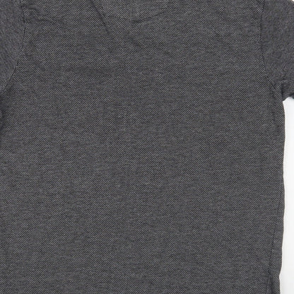 Peter Werth Mens Grey  Cotton  Polo Size XS Collared Button