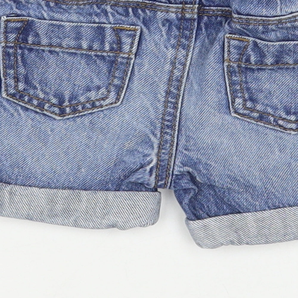 NEXT Baby Blue  Cotton Cropped Jeans Size 0-3 Months  Drawstring