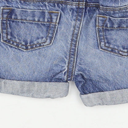 NEXT Baby Blue  Cotton Cropped Jeans Size 0-3 Months  Drawstring