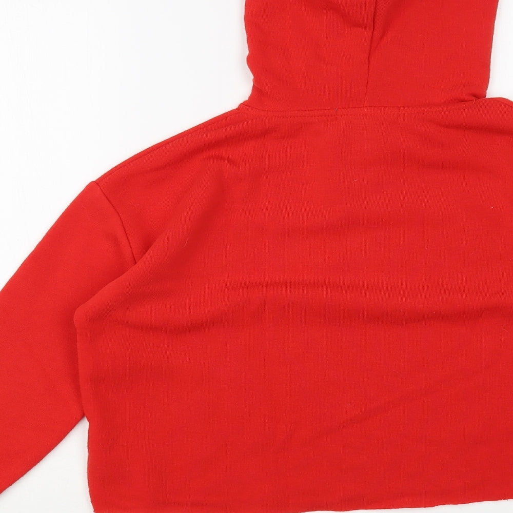 Primark Womens Red  Polyester Pullover Hoodie Size 6  Pullover