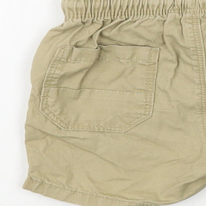 NEXT Baby Beige  Cotton Cropped Trousers Size 9-12 Months  Drawstring