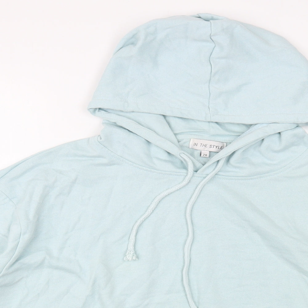 In the Style Womens Blue  Cotton Pullover Hoodie Size 20  Pullover